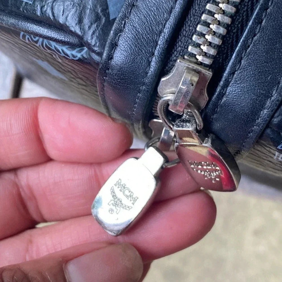 MCM Black Visetos Boston  Bag - Picture 12 of 17